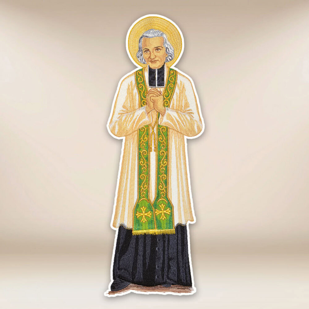Aplicação bordada "São João Maria Vianney"