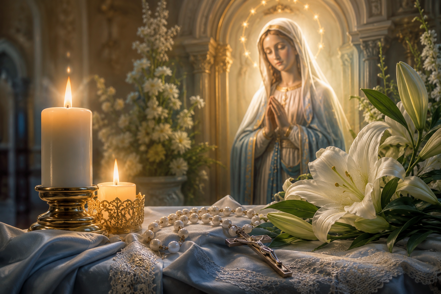 Festas marianas 2026 – imagem da Santíssima Virgem Maria durante a solenidade da Assunção, a 15 de agosto
