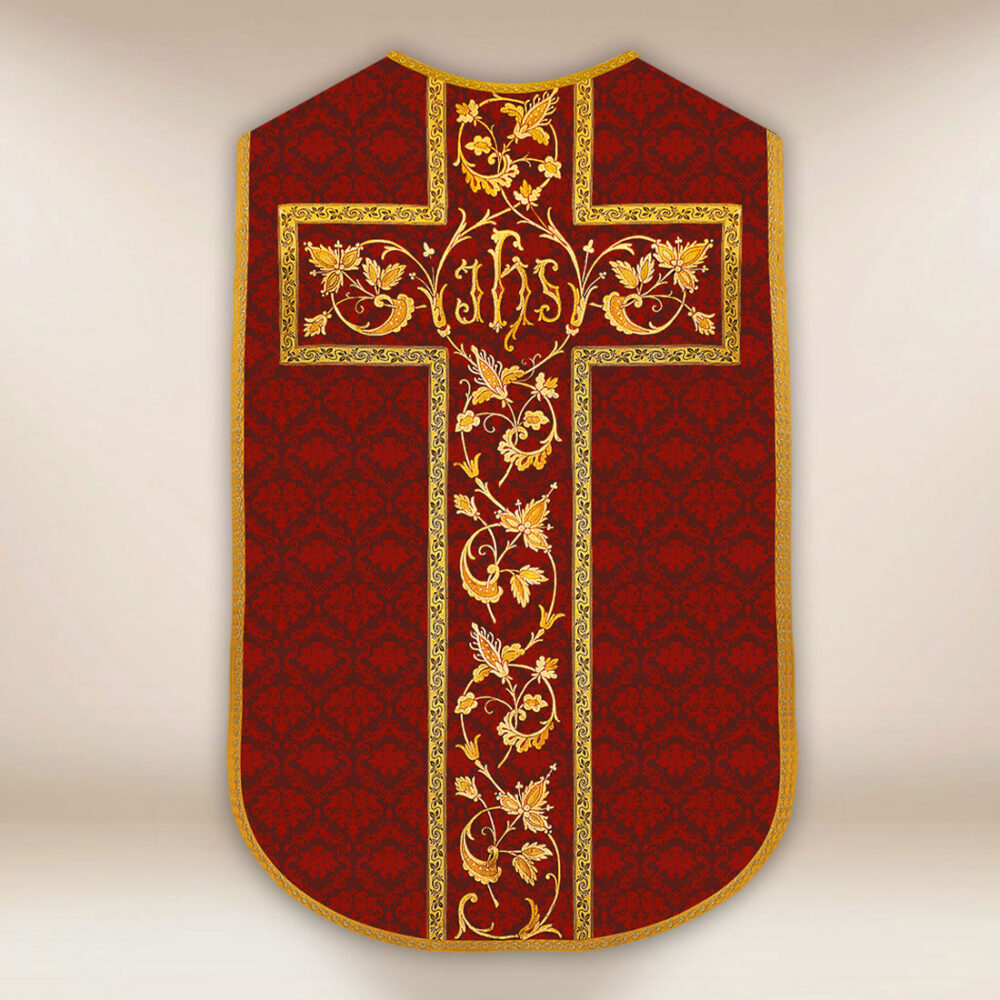 Casula romana réplica vermelha IHS