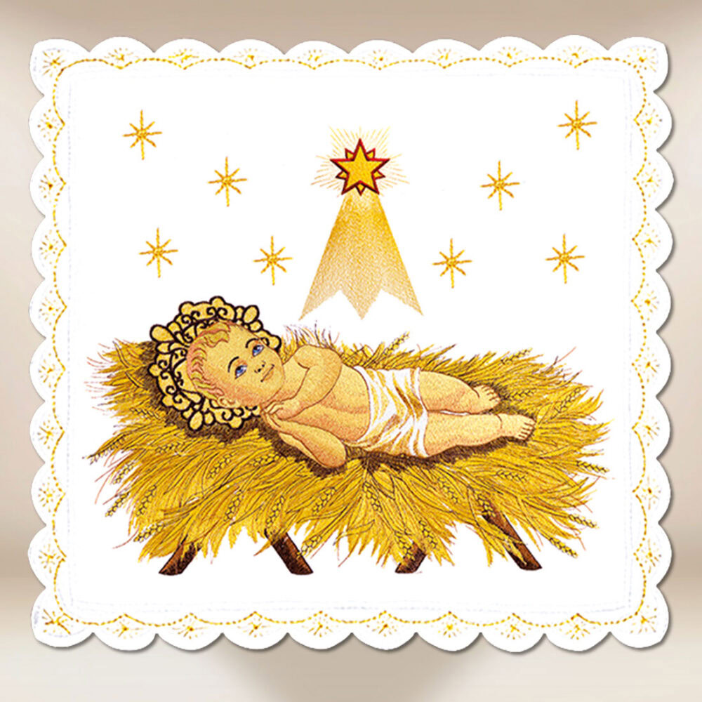 Pala do cálice bordada para o Natal