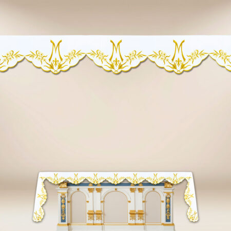 Toalha Mariana com bordado dos três lados 396x115cm