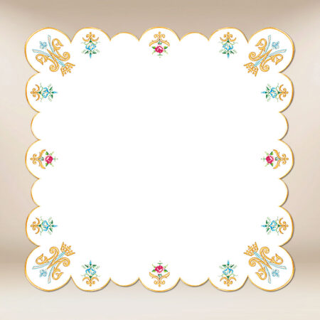 Cobertura de altar mariana 110×110 cm