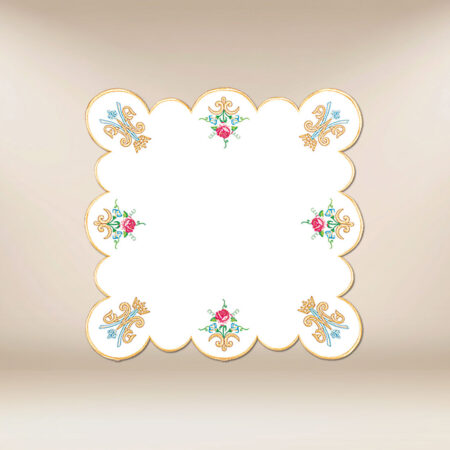 Cobertura de altar mariana bordada 45x45cm