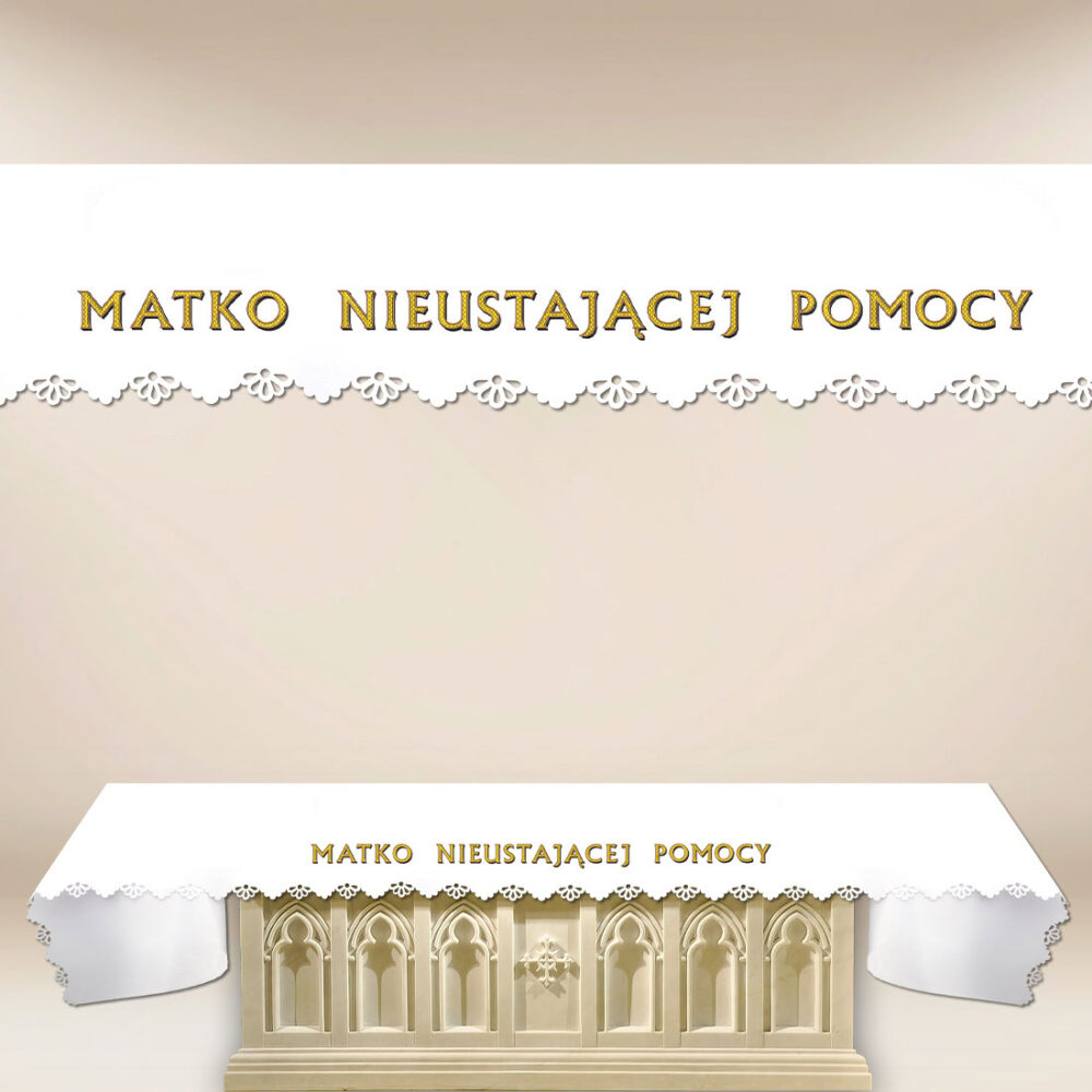 ob_58_12_26 Obrus foto wycinany laserowo “Matko Nieustającej Pomocy”
