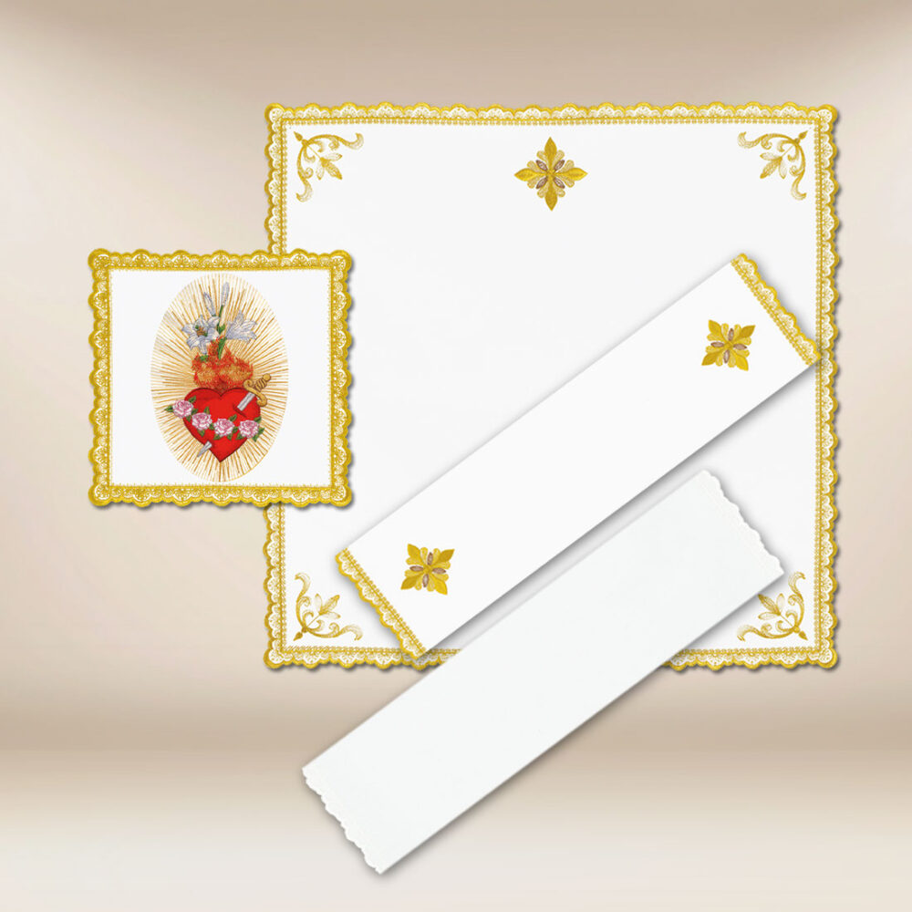 ob_60_3_26 Bielizna kielichowa Gold” “Serce Maryi”