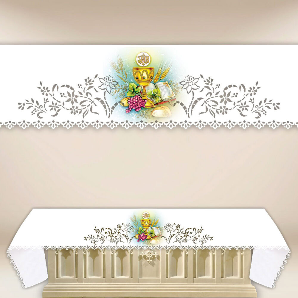 Toalha de altar vazada com impressão