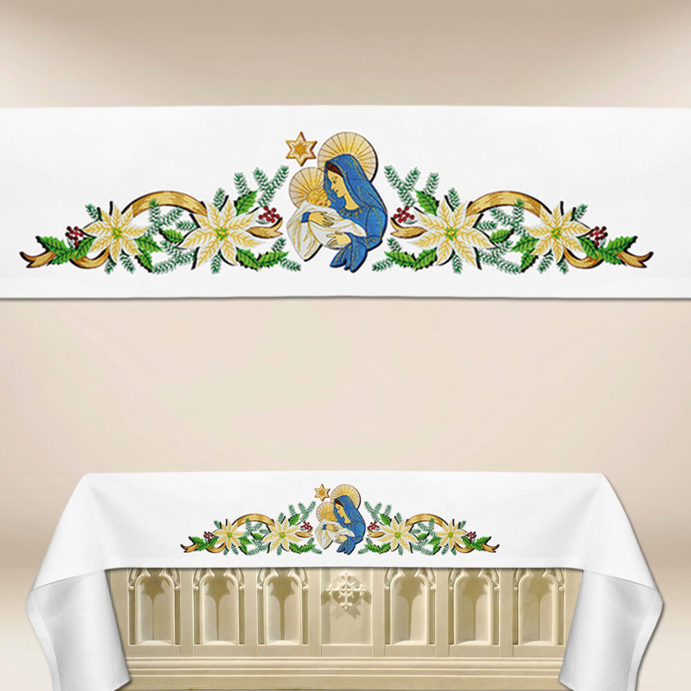 toalha de altar com bordado toalha de altar com bordado