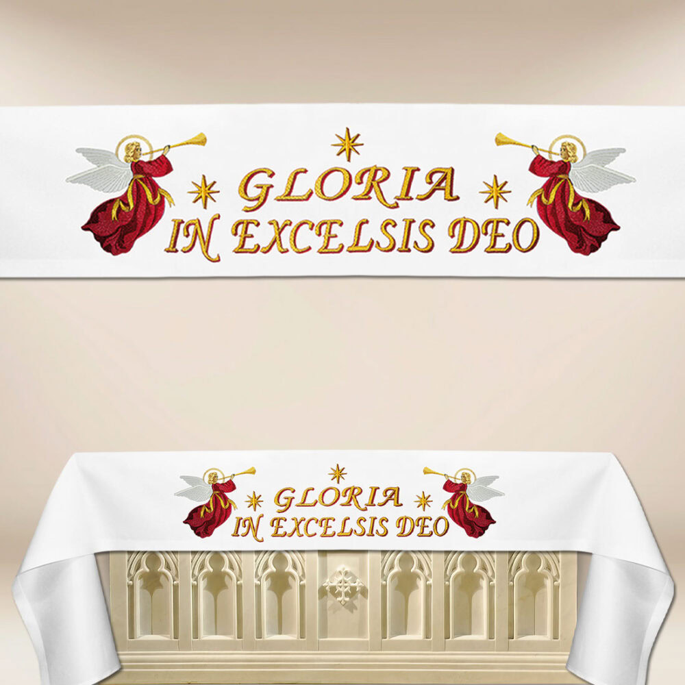 Toalha de altar com bordado de Natal Toalha de altar com bordado de Natal