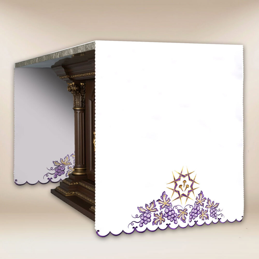 Toalha de altar bordada com cruzes Toalha de altar bordada com cruzes