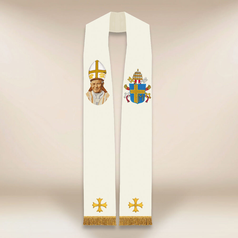 Estola bordada João Paulo II Estola bordada João Paulo II