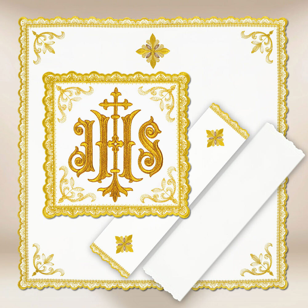 Conjunto de Alfaias do Cálice Gold IHS Conjunto de Alfaias do Cálice Gold IHS