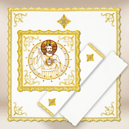 Conjunto de alfaias do cálice Gold Jesus