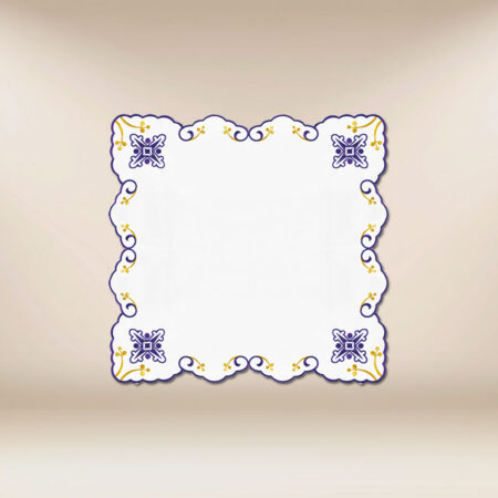 Cobertura bordada roxa 45×45