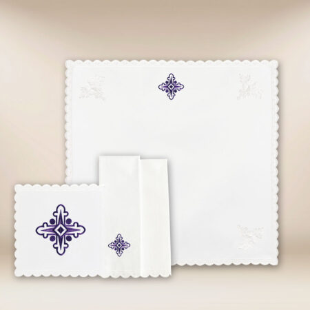 Bielizna kielichowa com bordado roxo