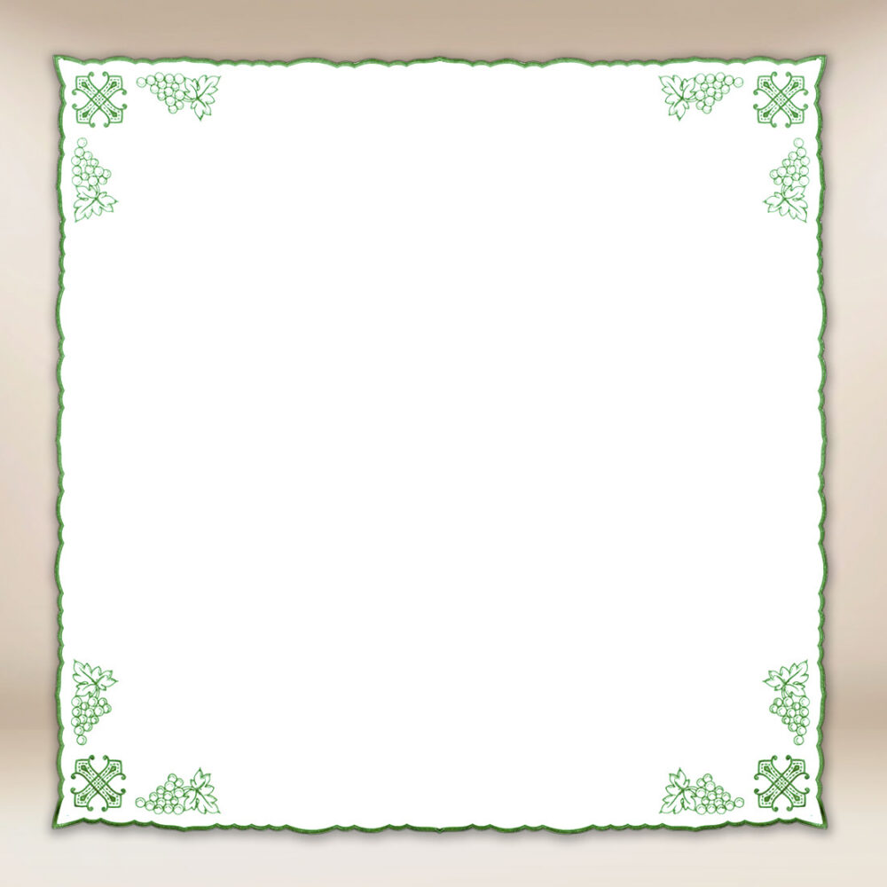 Cobertura bordada verde 95x95 Cobertura bordada verde 95x95
