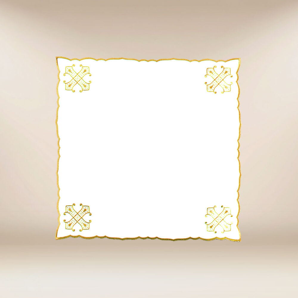 Cobertura bordada dourada 45x45 Cobertura bordada dourada 45x45