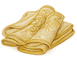 Casula litúrgica branca com imagem de Jesus Misericordioso bordada